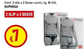 Iper La Grande Superga Conf. 3 Slip O 2 Boxer Uomo, Tg M-xxl offerta