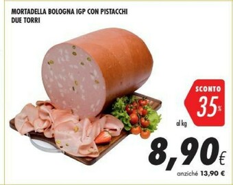 Coop Due Torri Mortadella Bologna Igp Con Pistacchi offerta