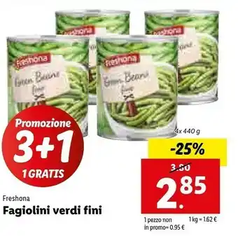 Lidl Fagiolini Verdi Fini offerta