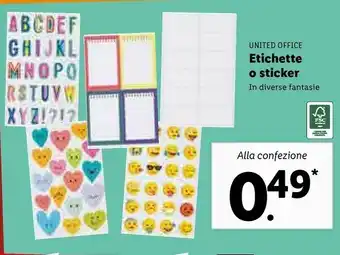 Lidl United Office Etichette offerta