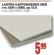 Mondo Brico Lastra Cartongesso Gkb offerta