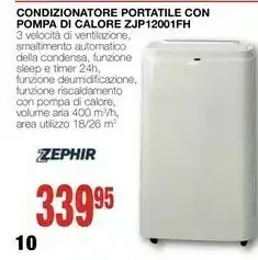 Mondo Brico Zephir Condizionatore Portatile Com Pompa Di Calore offerta