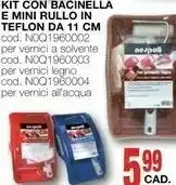 Kit Con Bacinella E Mini Rullo In Teflon Da 11 Cm
