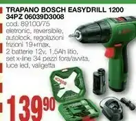 Mondo Brico Bosch 0 603 9D3 008 Trapano Easydrill 1200 34PZ offerta