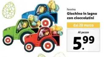 Favorina Giochino in legno con cioccolatini