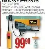 Mondo Brico Vigor Paranco Elettrico 125 offerta