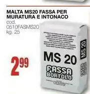 Malta MS20 Fassa Per Muratura E Intonaco