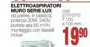 Lux Elettroaspiratori Muro Serie