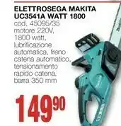 Makita Elettrosega UC3541A 1800 W