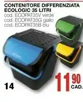 Contenitore Differenziata Ecologic 35 L