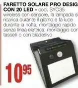 Mondo Brico Faretto Solare Pro Design Con 20 Led offerta