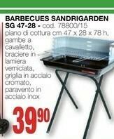 Mondo Brico Barbecues Sandrigarden Sg 47-28 offerta