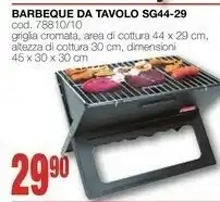 Mondo Brico Barbeque Da Tavolo Sg44-29 offerta
