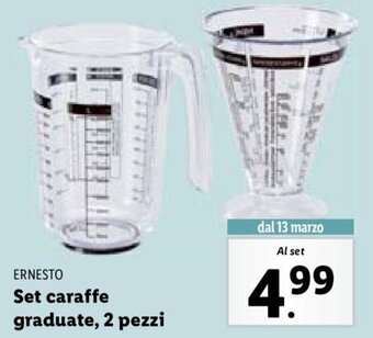 Lidl Ernesto Set caraffe graduate 2 pezzi offerta