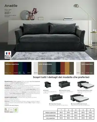 Maisons du Monde Anaelle Divano Fisso offerta