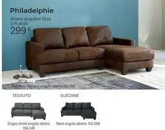 Philadelphie Divano Angolare Fisso