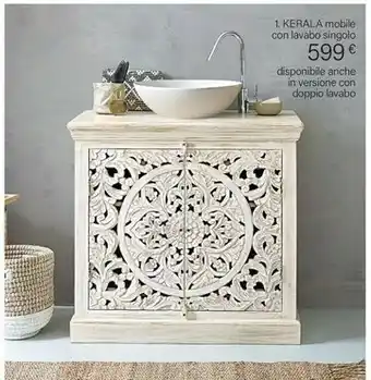 Maisons du Monde Kerala Mobile Con Lavabo Singolo offerta