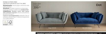 Maisons du Monde Divano Fisso 2/3 Posti offerta