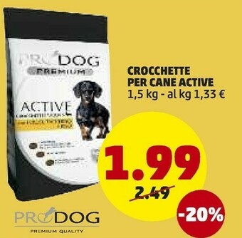 PENNY Pro Dog Crocchette Per Cane Active offerta