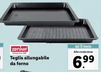 Lidl zenker Teglia allungabile da forno offerta