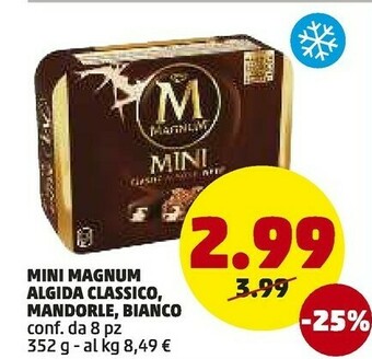 PENNY Algida Magnum Mini Classico, Mandorle, Bianco offerta
