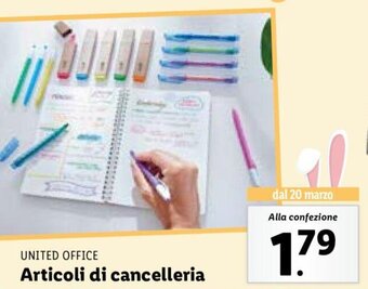 Lidl United Office Articoli di cancelleria offerta