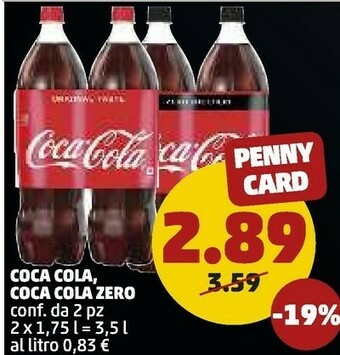PENNY Coca Cola Coca-Cola - Coca-Cola Zero offerta