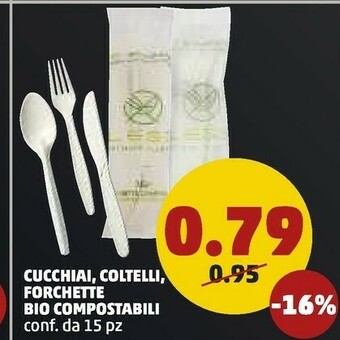 PENNY Cucchiai, Coltelli, Forchette Bio Compostabili offerta