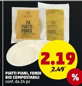 Piatti Piani, Fondi Bio Compostabili