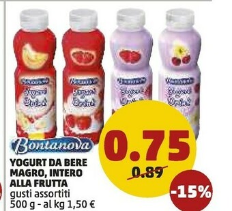PENNY Bontanova Yogurt Da Bere Magro, offerta