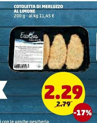 PENNY Cotoletta Di Merluzzo Al Limone offerta