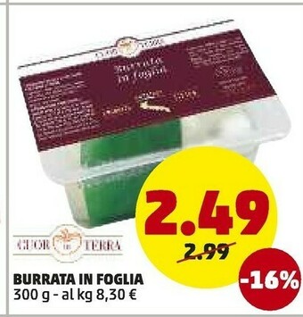 PENNY Cuor Di Terra Burrata In Foglia offerta