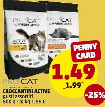 PENNY Pro Cat Croccantini Active offerta