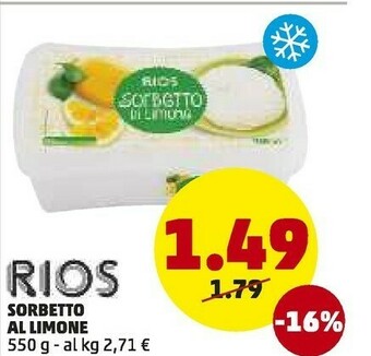 PENNY Rios Sorbetto Al Limone offerta