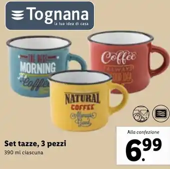 Lidl Set tazze 3 pezzi 390 ml ciascuna offerta