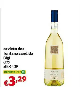 Pam Bigi Orvieto Doc Fontana Candida offerta
