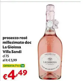 Pam La Gioiosa Villa Sandi Prosecco Rosé offerta