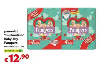 Pam Pampers Baby Dry Pannolini Mutandino offerta