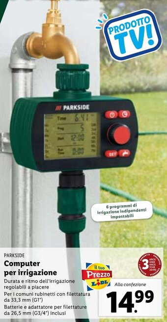 Lidl Parkside Computer per irrigazione offerta