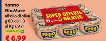 Pam Rio Mare Tonno All'Olio Di Oliva offerta