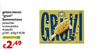 Pam Sammontana Gelato Stecco Gruvi Pistacchio O Croccantino offerta