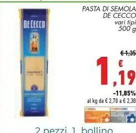 Conad City De Cecco Fusilli 500 G(ml) offerta