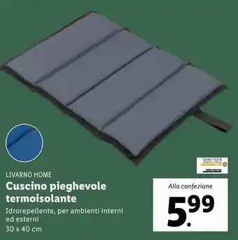 Lidl Livarno Home Cuscino pieghevole termoisolante 30 x 40 cm offerta
