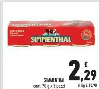 Conad City Simmenthal Carne 70g offerta