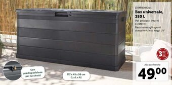 Lidl Livarno Home Box universale 280 L offerta
