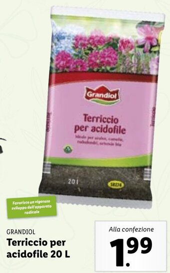 Lidl Grandiol Terriccio per acidofile 20 L offerta