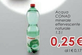 Conad Conad - Acqua Minerale Effervescente Naturale 1500 G(ml) offerta