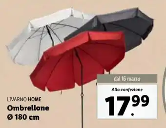 Lidl Livarno Home Ombrellone Ø 180 cm offerta