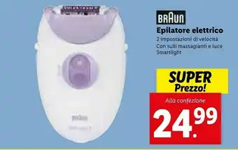 Lidl Braun Epilatore Elettrico 2 Impostazioni offerta