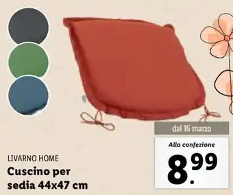 Livarno Home Cuscino per sedia 44 x 47 cm